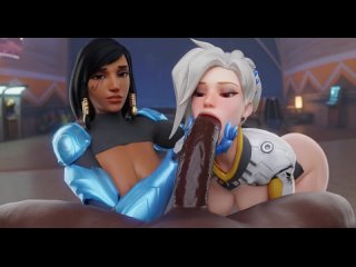 mercy | pharah - 2/2; group sex; bbc; blacked; interracial; oral sex; blowjob; 3d sex porno hentai; (by @aphy3d) [overwatch]